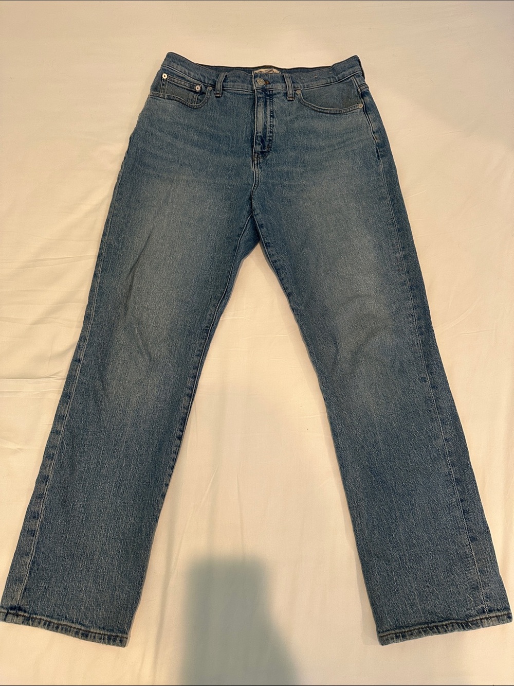 Madewell light blue denim jeans straight leg 90s cut size 30